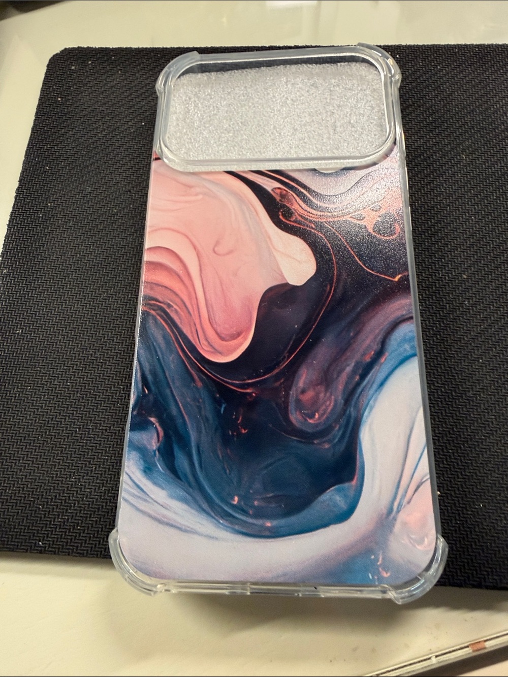 Stylish Pink & Blue Marble Phone Case - Brand Unknown